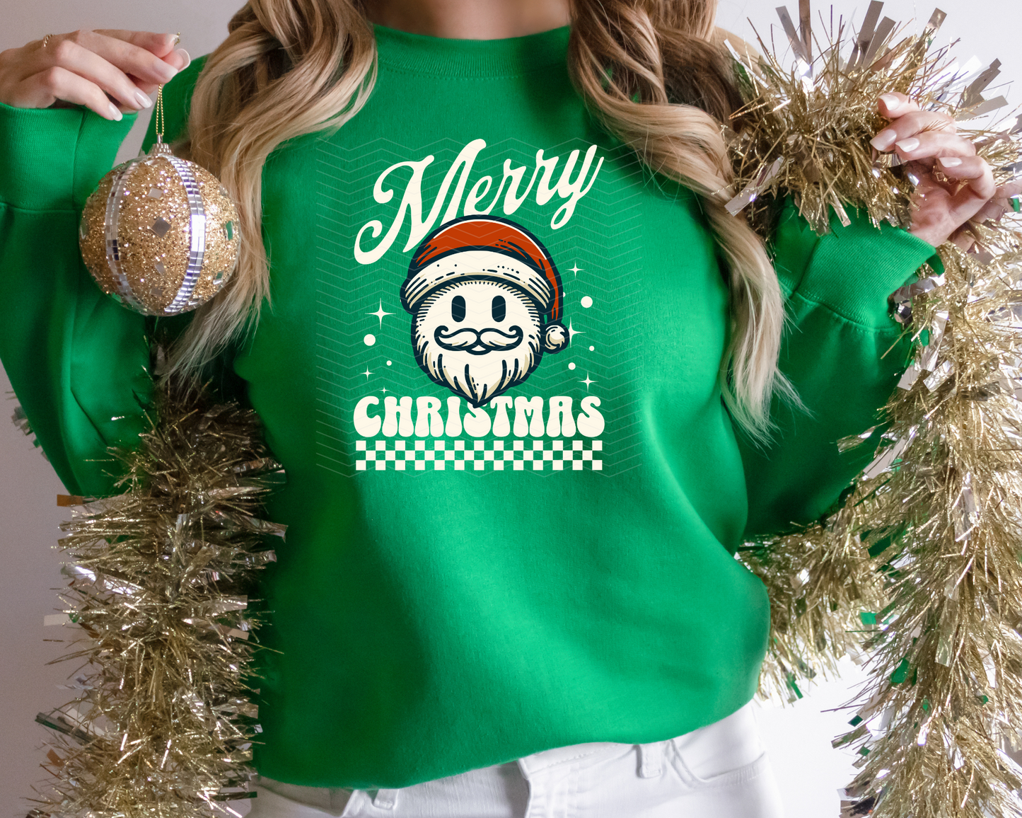 Merry Christmas Santa Smiley DTF TRANSFER