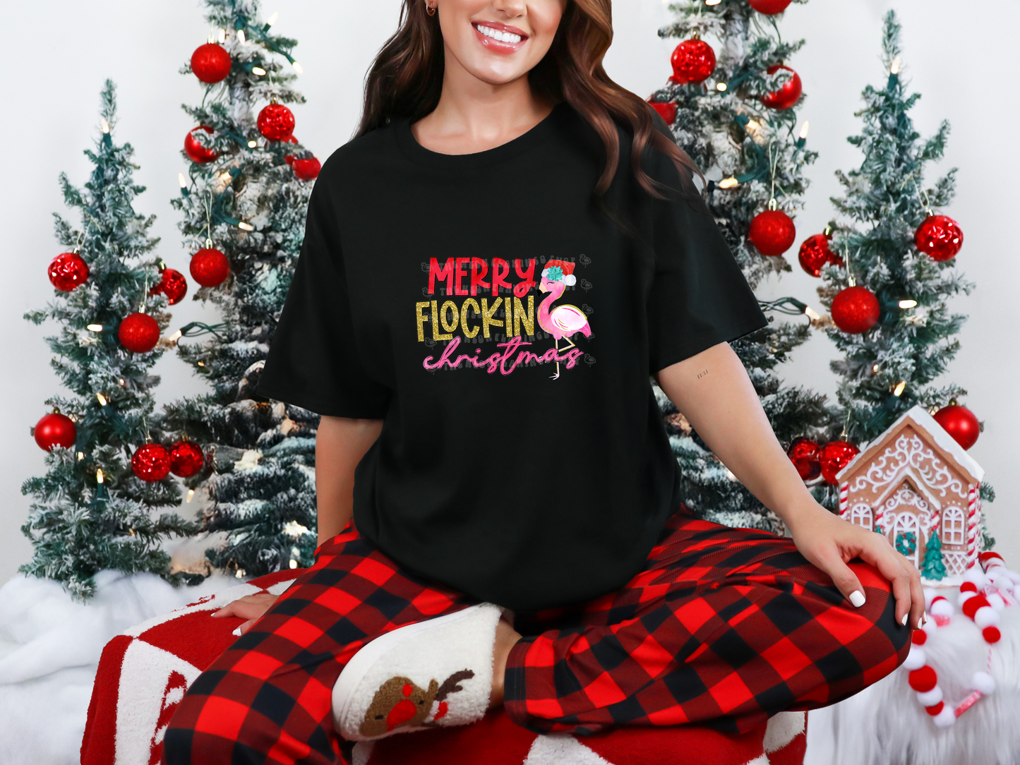 Merry Flockin Christmas DTF TRANSFER