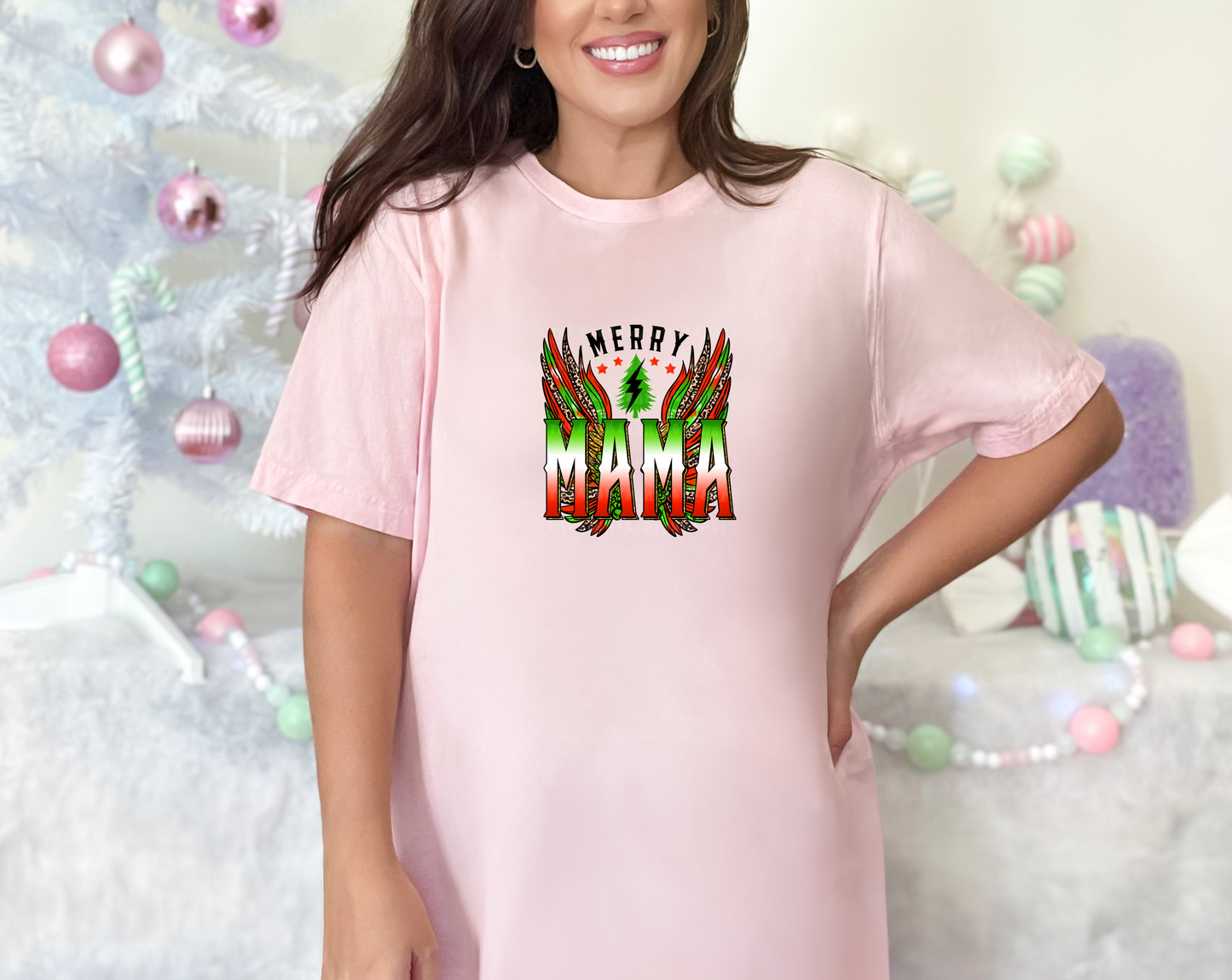 Merry Mama Retro Wings DTF TRANSFER