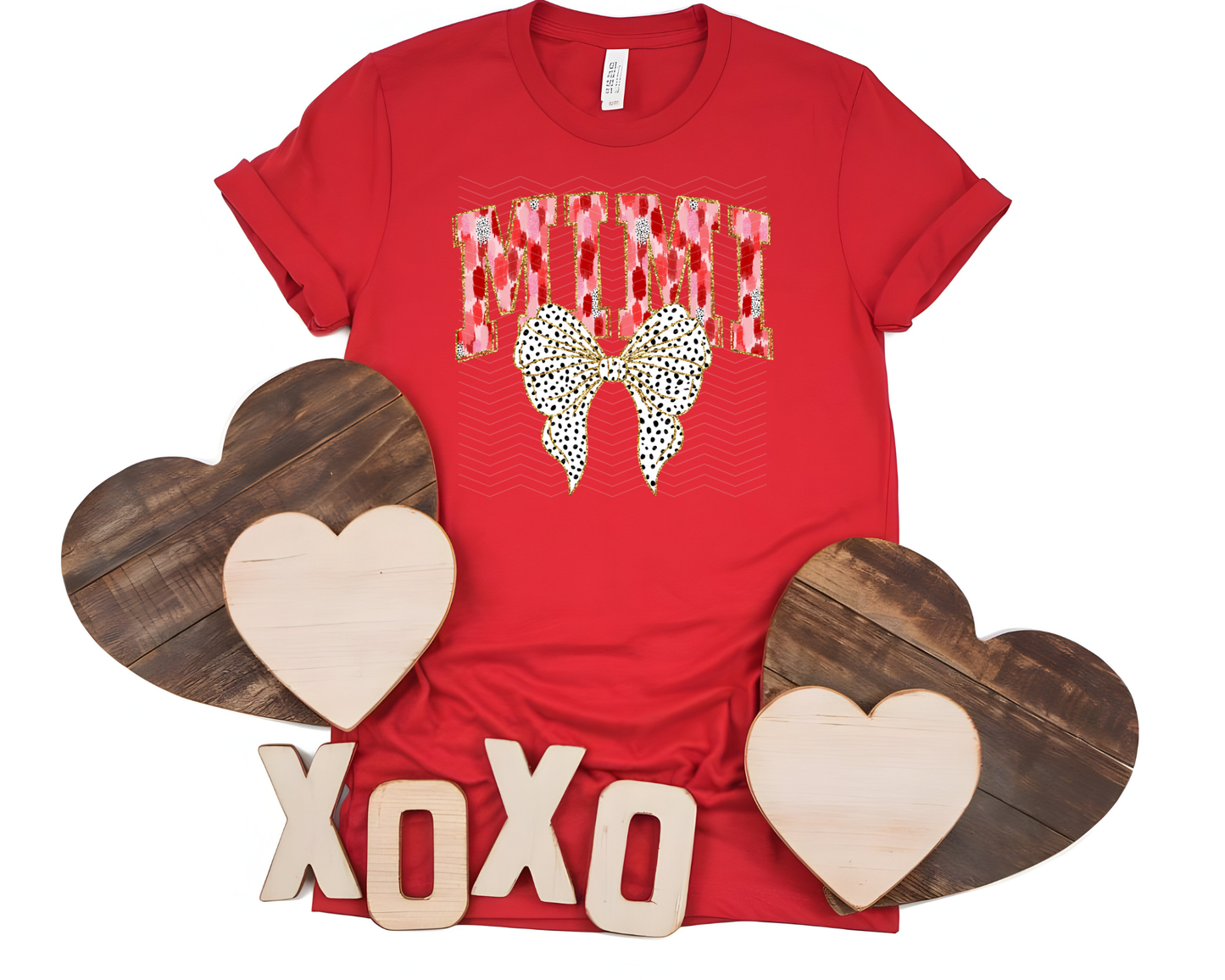 Mimi Valentine Brushstroke Bow DTF TRANSFER