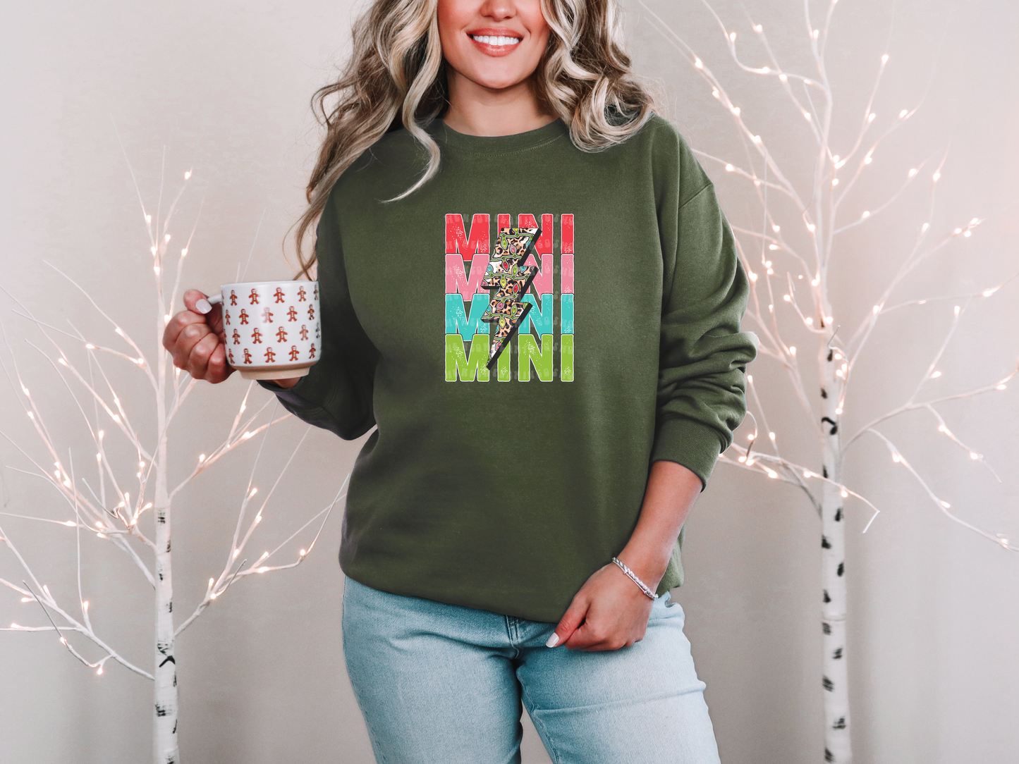 Mini Stacked Christmas Lightning Leopard DTF TRANSFER