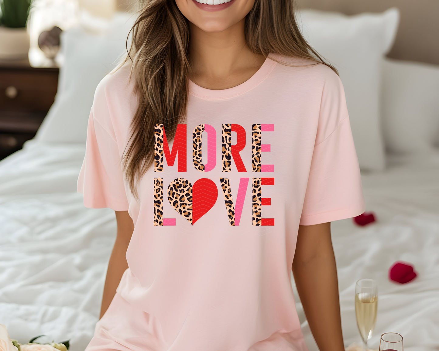 More Love Half Leopard DTF TRANSFER