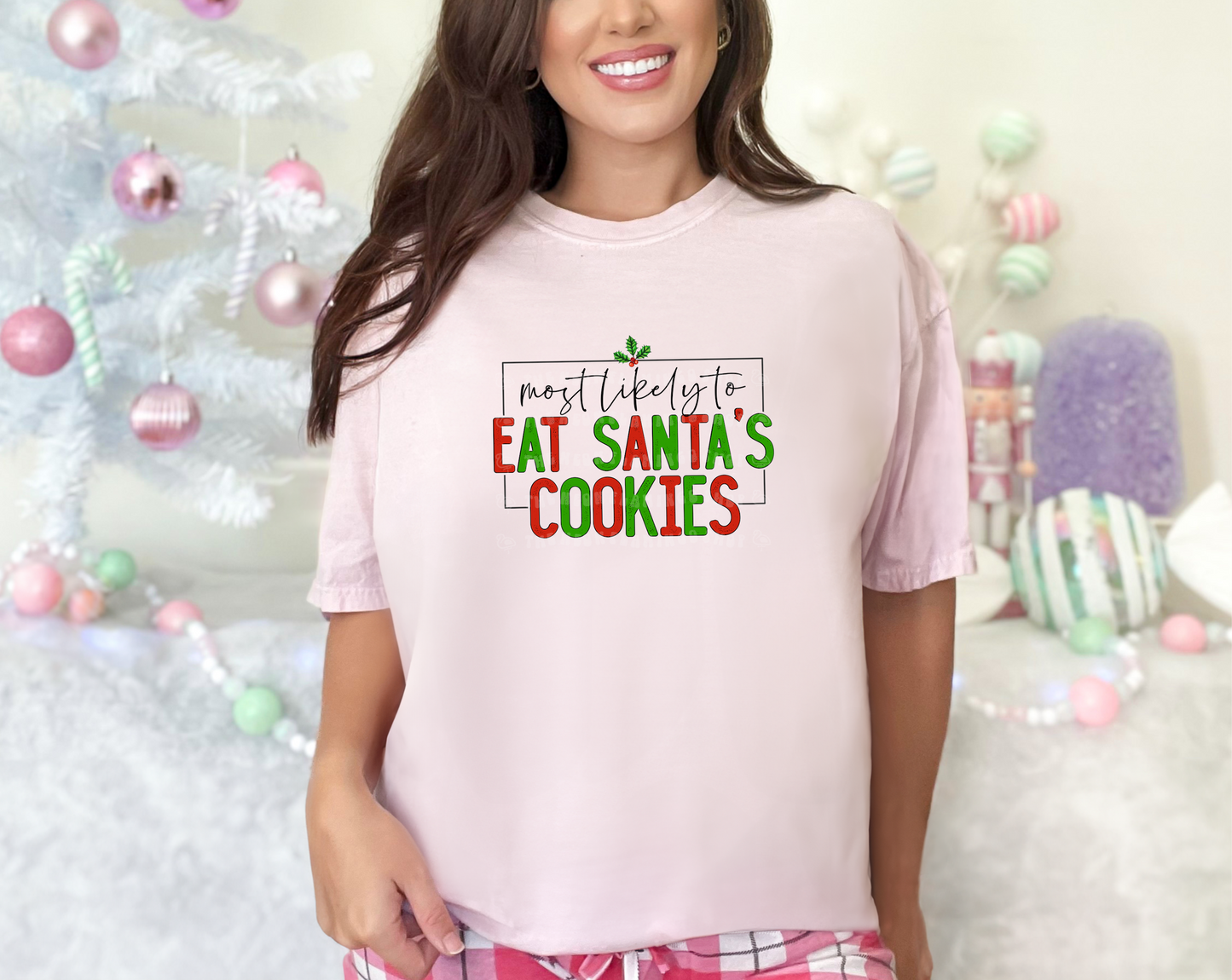 Most Likely To Eat Santa's Cookies DTF TRANSFER
