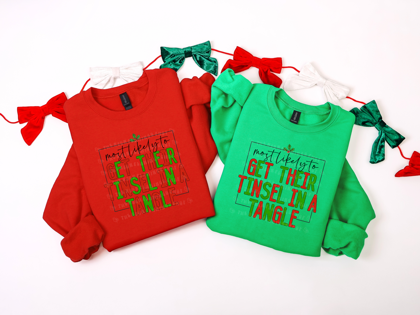 Most Likely To Get Their Tinsel In A Tangle DTF TRANSFER