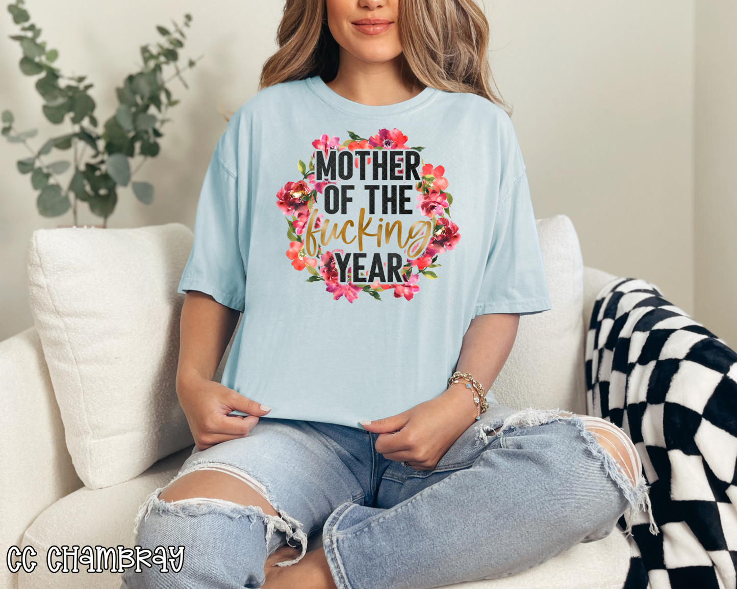 Mother of the Fucking Year Floral DTF TRANSFER