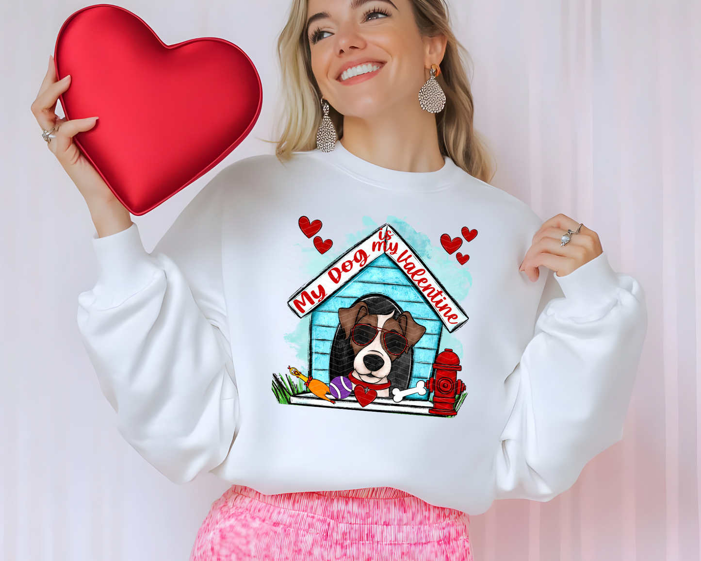 My Dog is My Valentine Dog House | Multiple Options | DTF TRANSFER