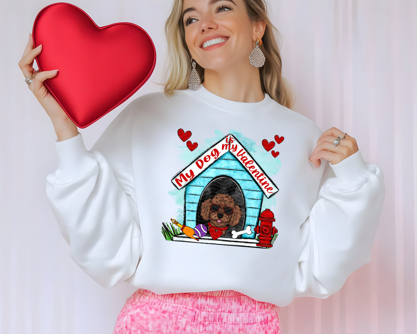 My Dog is My Valentine Dog House | Multiple Options | DTF TRANSFER