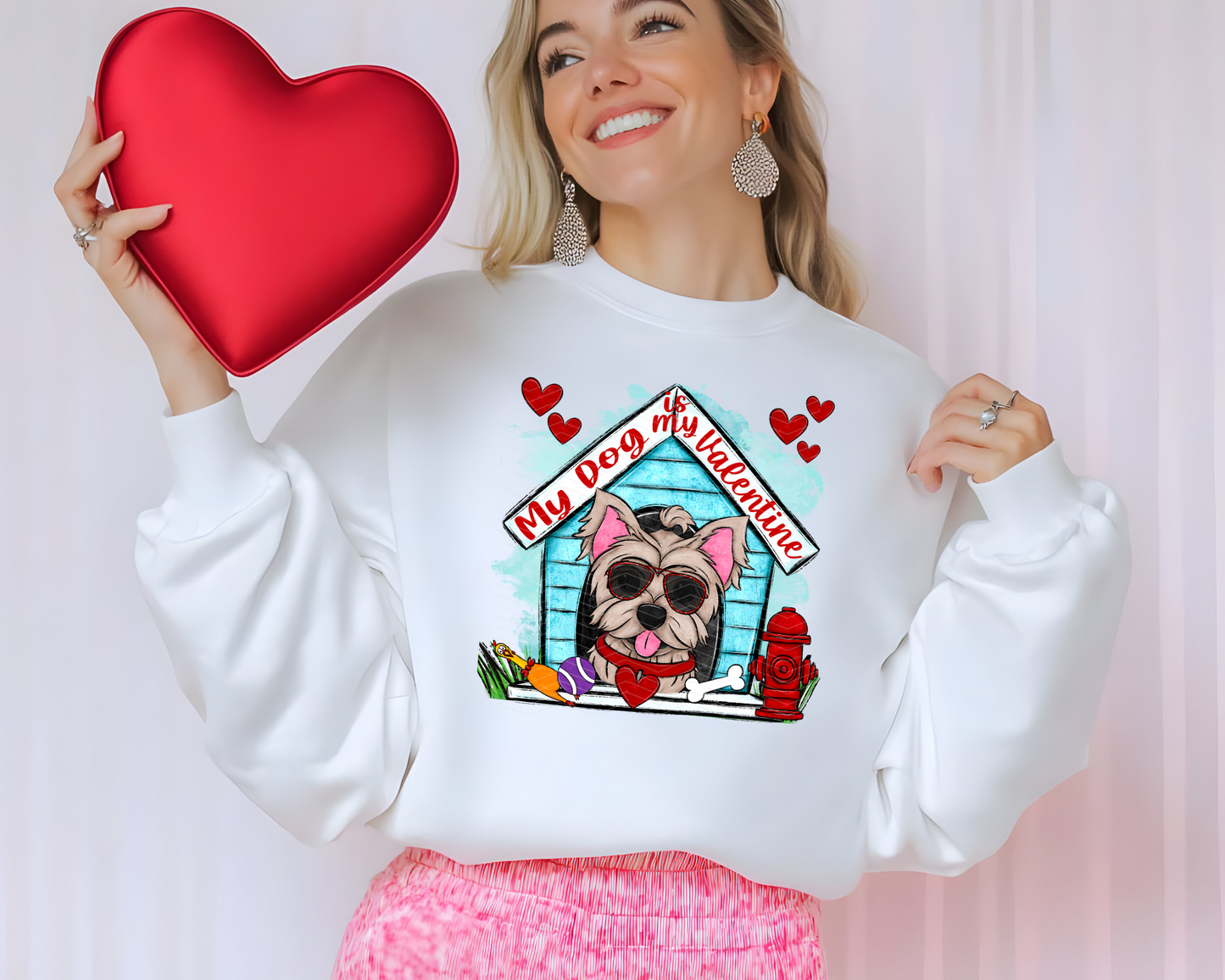 My Dog is My Valentine Dog House | Multiple Options | DTF TRANSFER