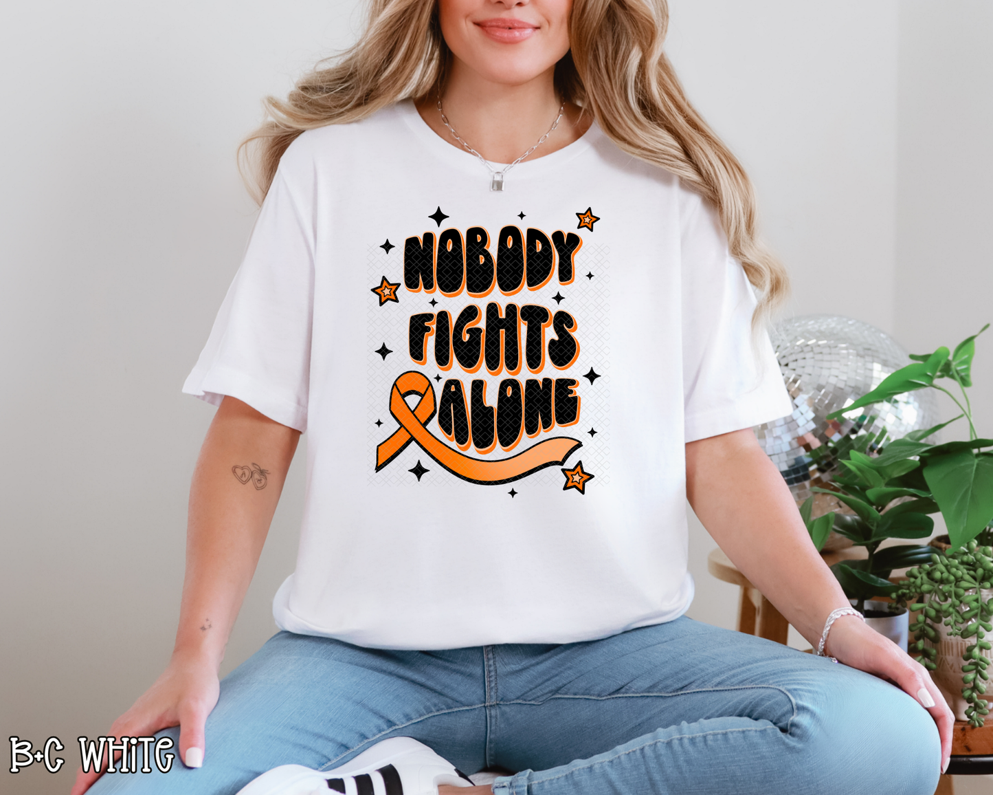 Nobody Fights Alone Orange DTF TRANSFER