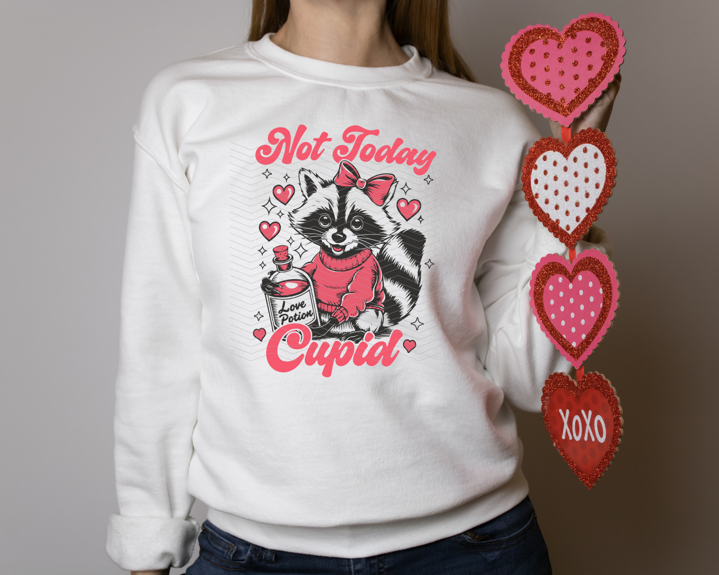 Not Today Cupid Raccoon DTF TRANSFER