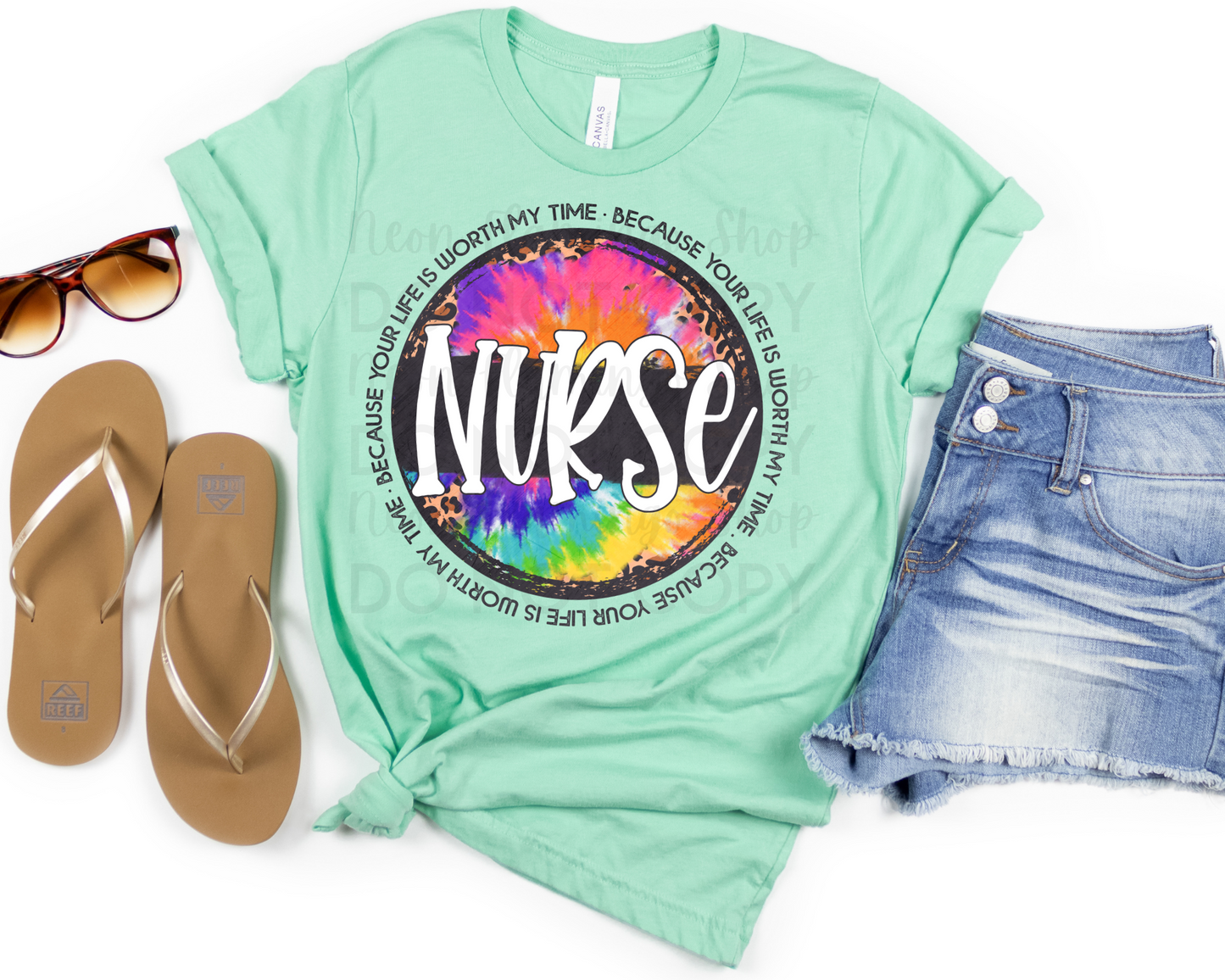 Nurse Tie-Dye DTF TRANSFER