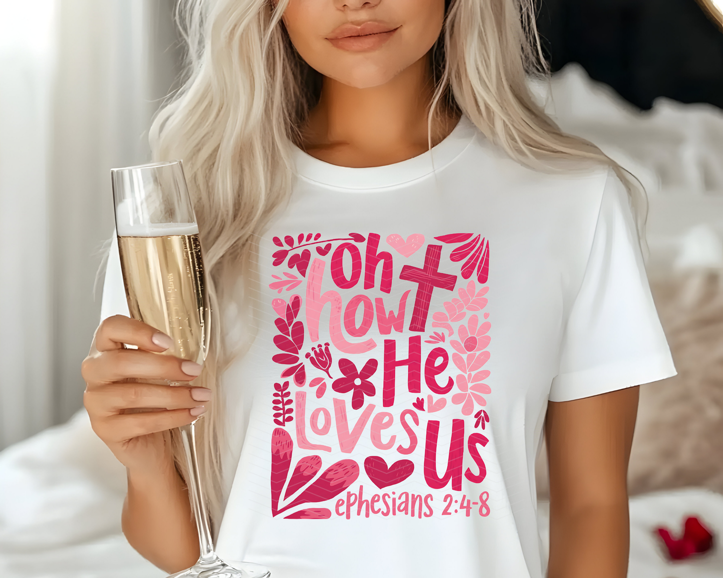 Oh How He Loves us DTF TRANSFER