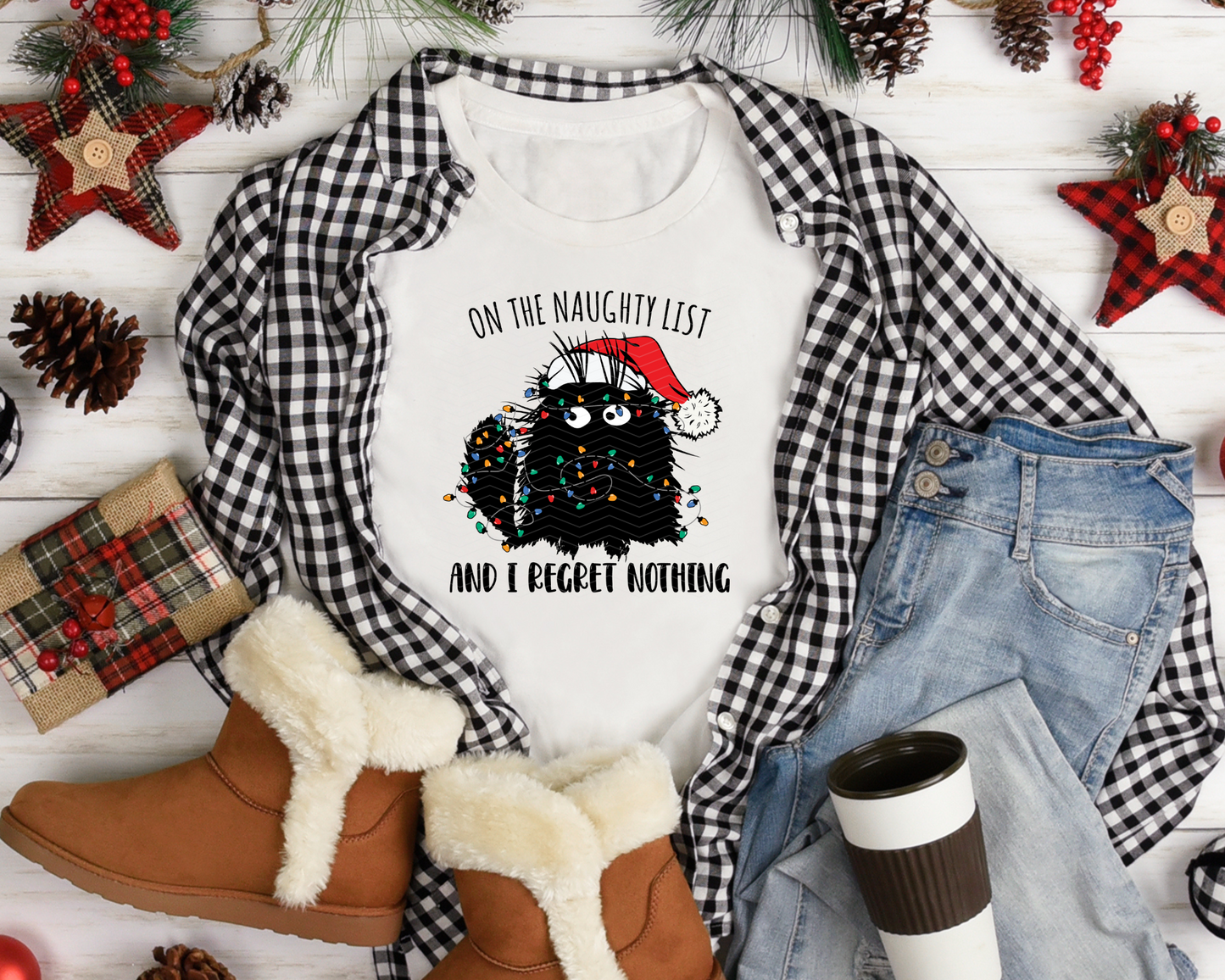 On The Naughty List and I Regret Nothing DTF TRANSFER