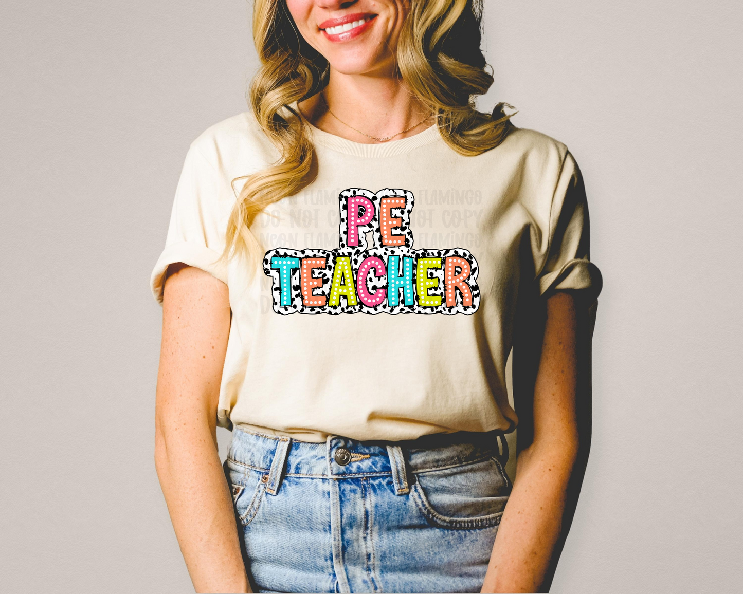 PE Teacher Dalmatian Dots DTF TRANSFER