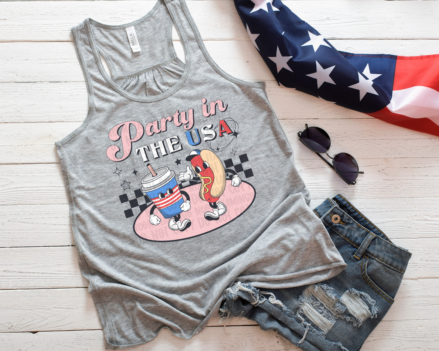 Party In The USA Vintage DTF TRANSFER