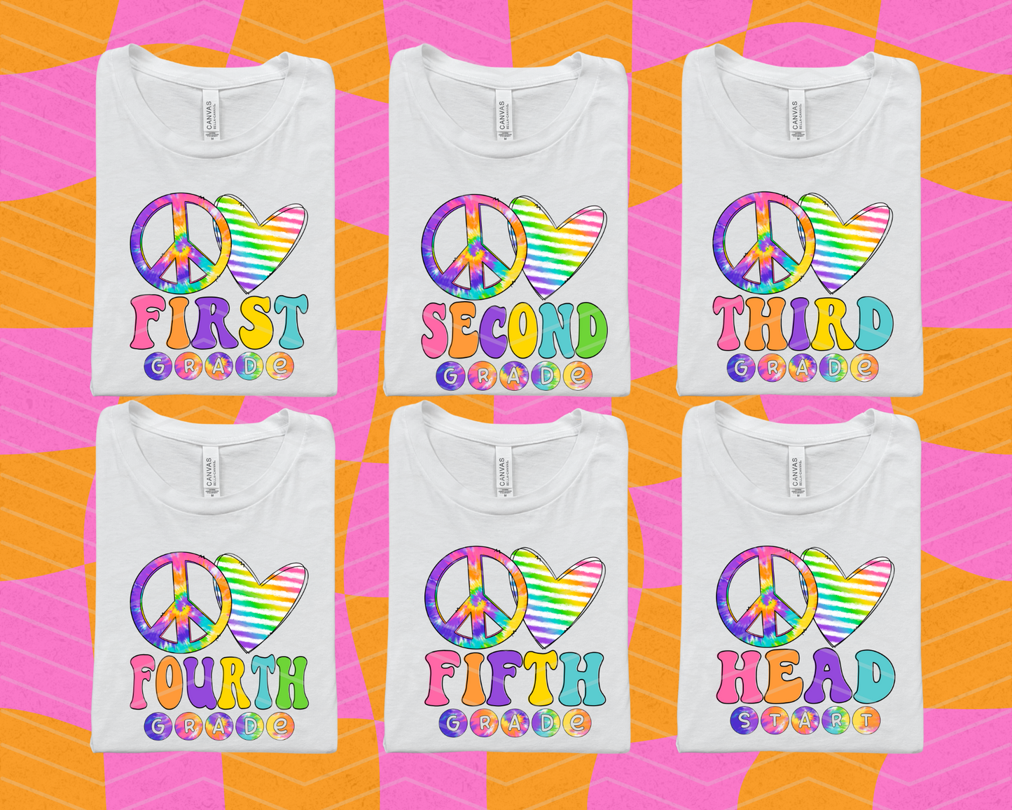Peace & Love Grades DTF TRANSFER