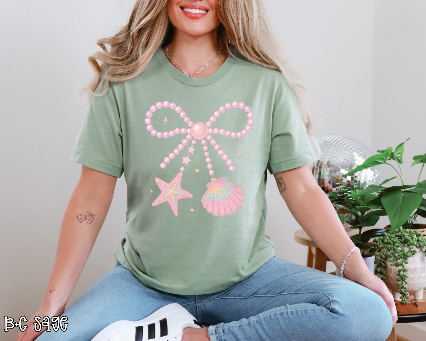 Pearl Starfish Bow DTF TRANSFER