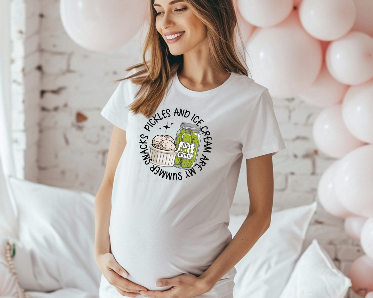 Pickles and Ice Cream Are My Summer Snacks | 3 Colors | DTF TRANSFER