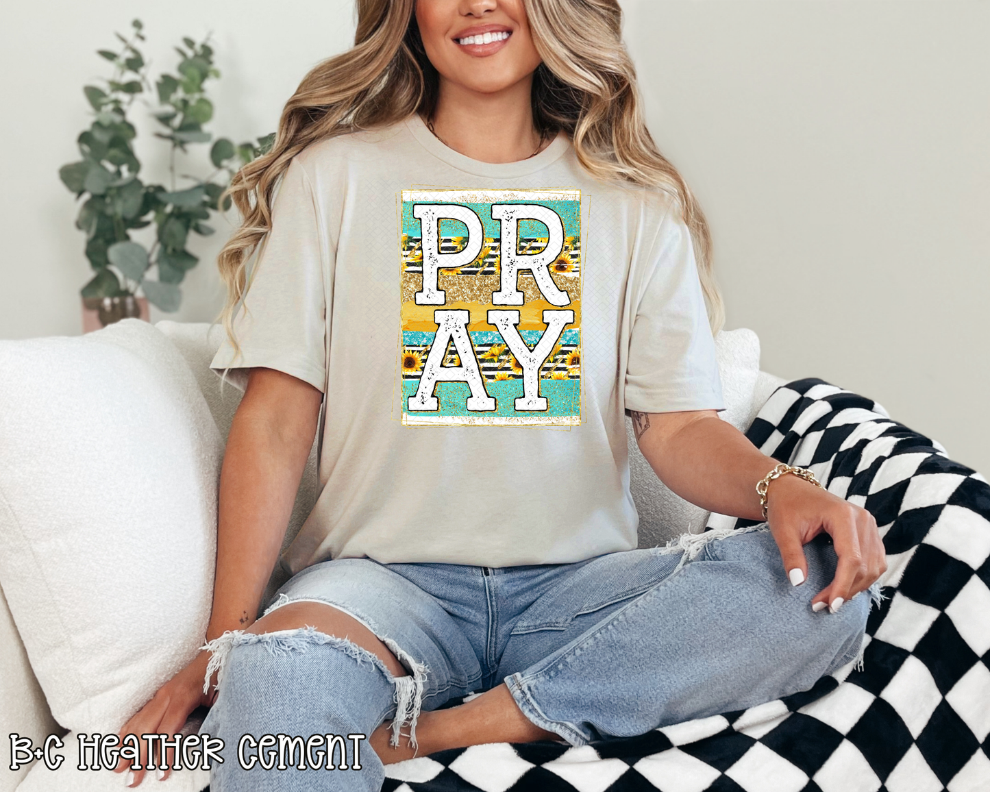 Pray Sunflowers DTF TRANSFER