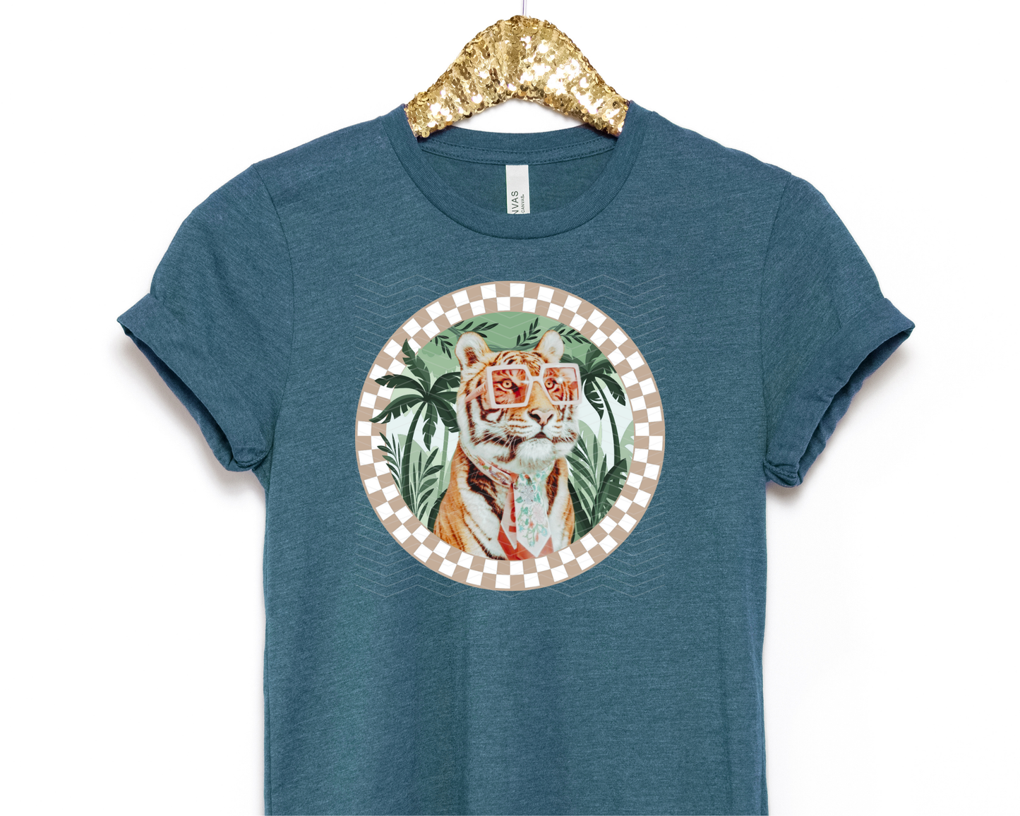 Preppy Tiger Palms DTF TRANSFER
