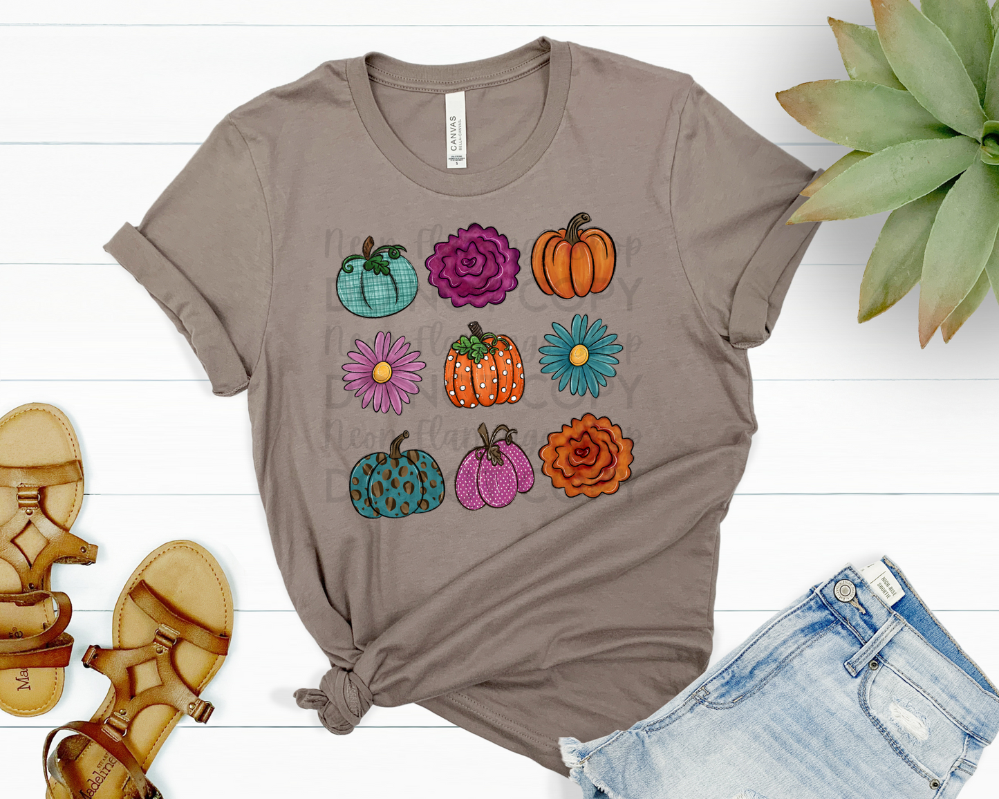 Pumpkin Flower Collage 1 DTF TRANSFER