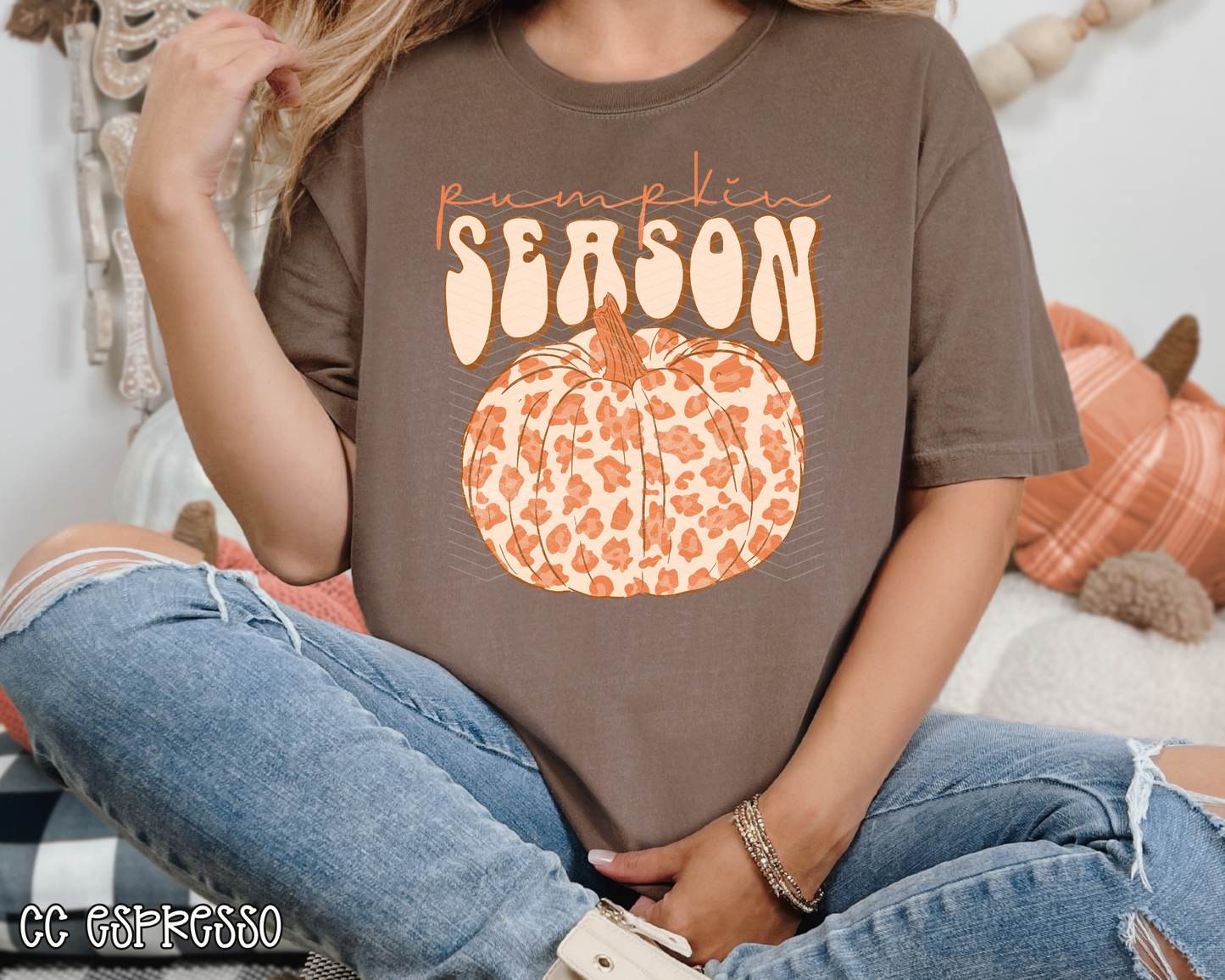 Pumpkin Season Leopard DTF TRANSFER