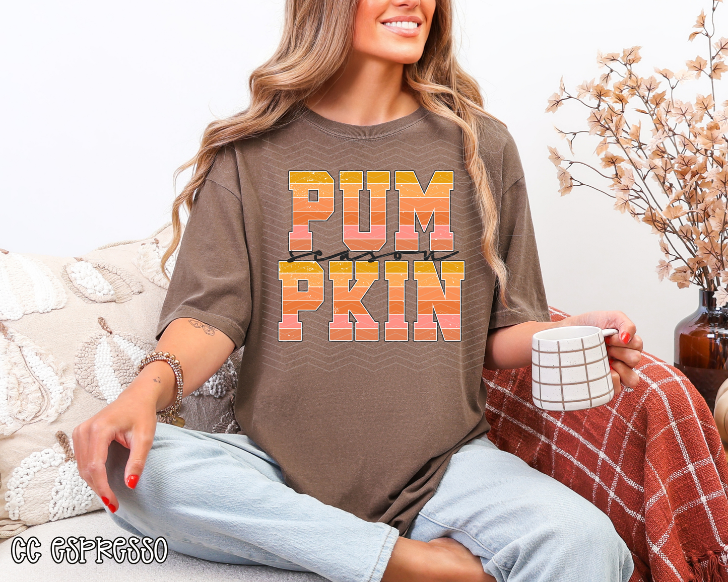 Pumpkin Season Striped DTF TRANSFER