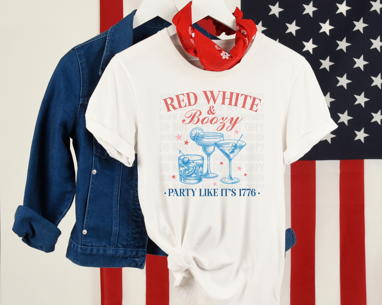 Red White & Boozy DTF TRANSFER