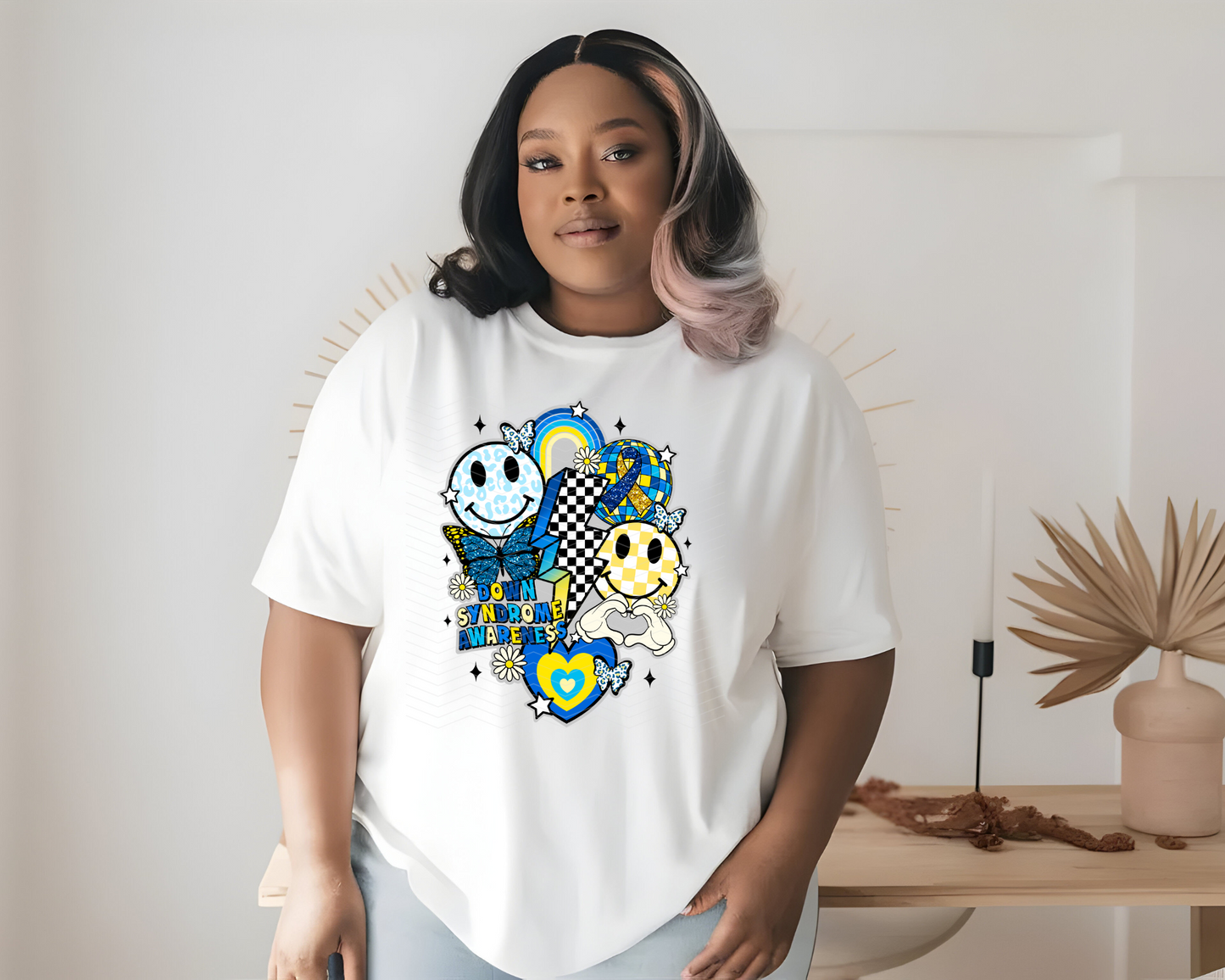 Retro Down Syndrome Collage DTF TRANSFER