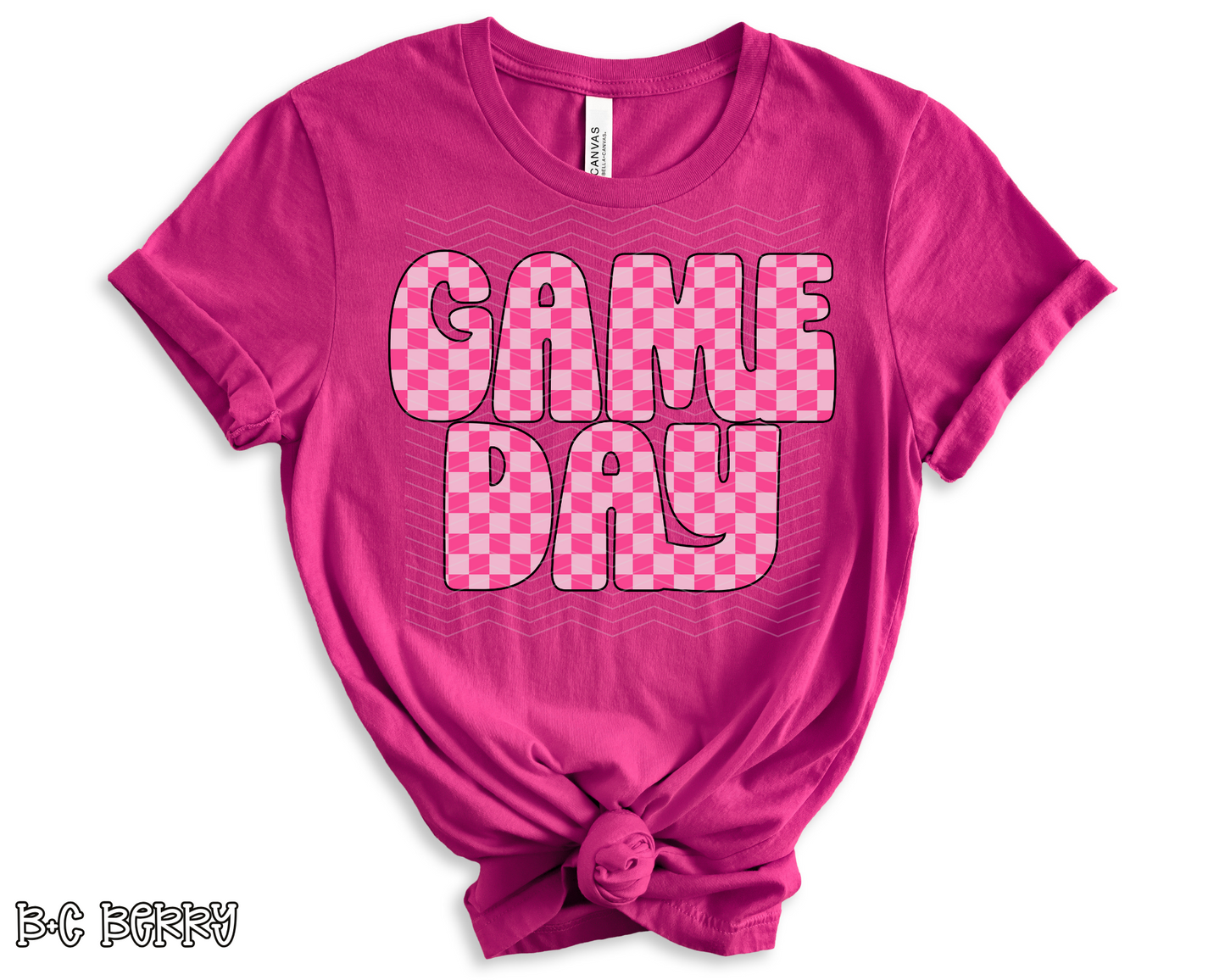 Retro Game Day Checkered | Multiple Colors | DTF TRANSFER