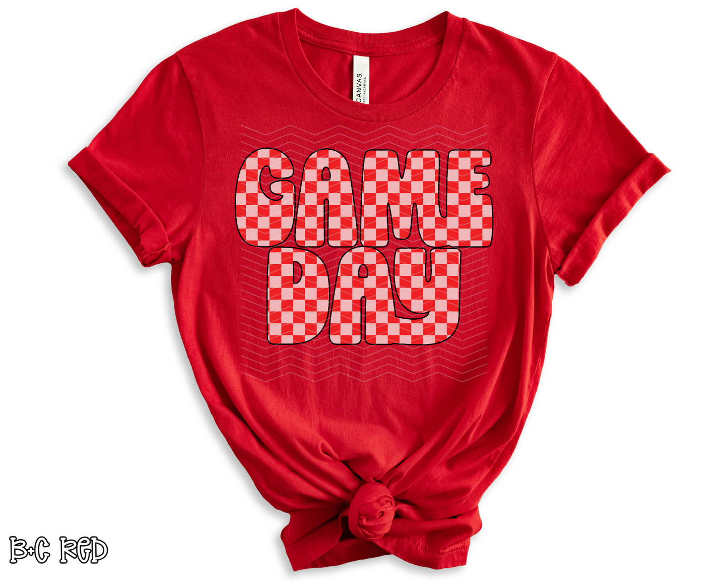 Retro Game Day Checkered | Multiple Colors | DTF TRANSFER