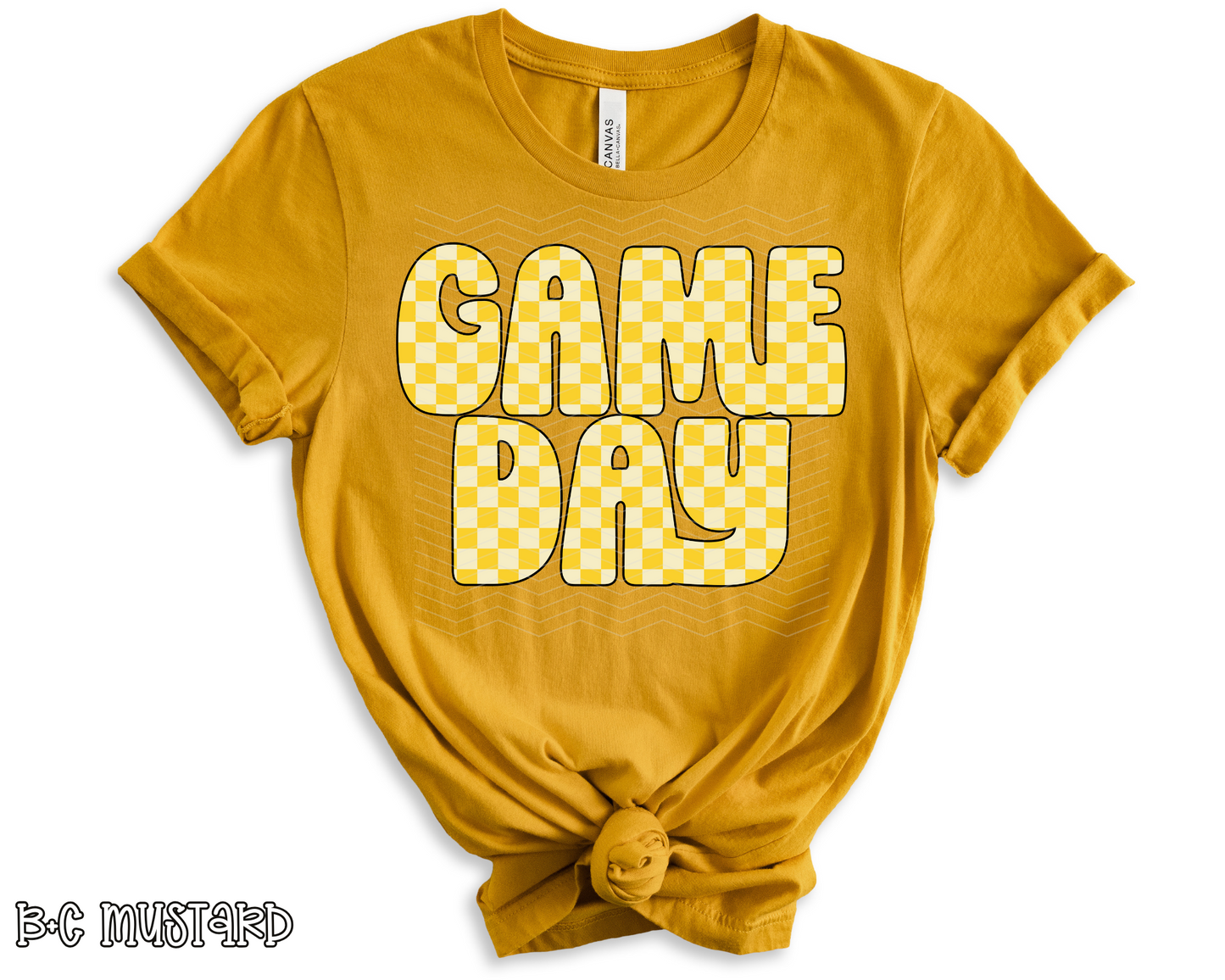 Retro Game Day Checkered | Multiple Colors | DTF TRANSFER