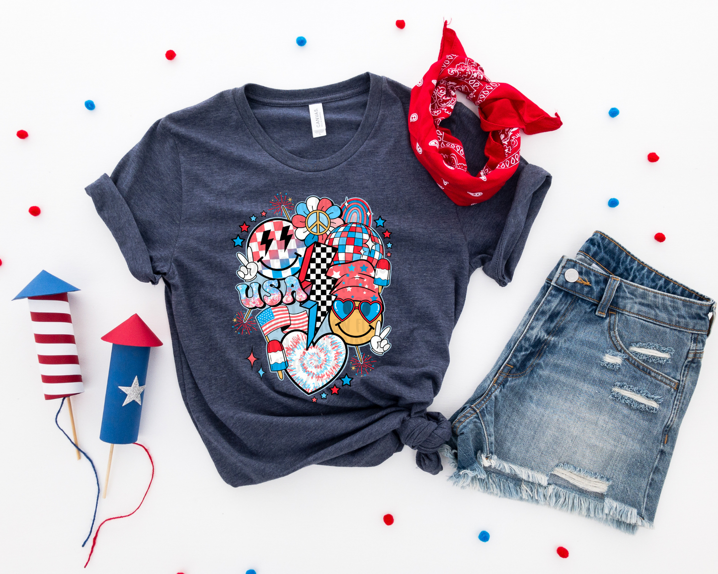 Retro USA Collage DTF TRANSFER