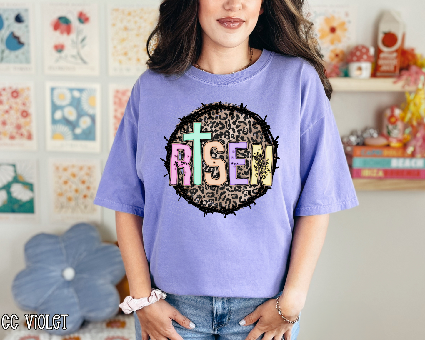 Risen Leopard Circle DTF TRANSFER