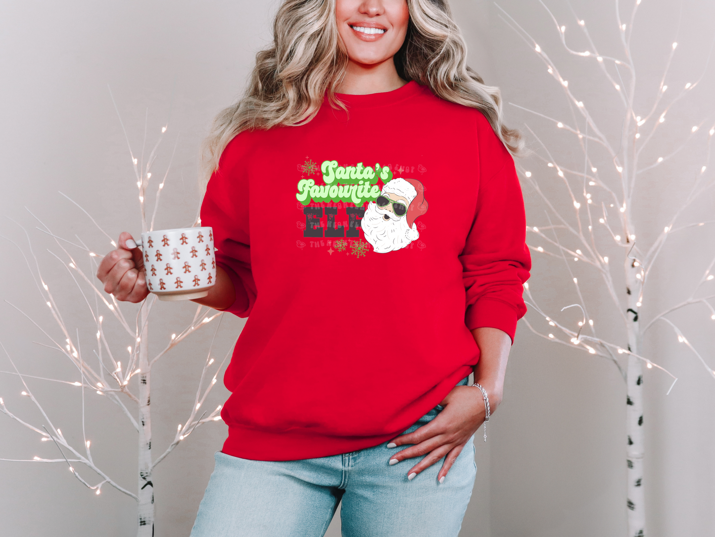 Santa's Favourite Elf Light Skin DTF TRANSFER