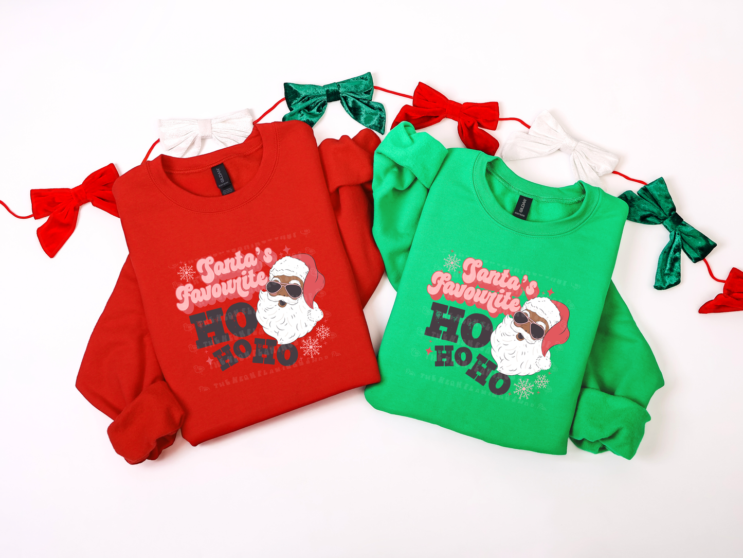 Santa's Favourite Ho Ho Ho Dark Skin DTF TRANSFER