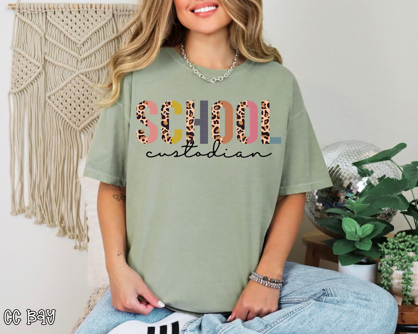 School Custodian Half Leopard DTF TRANSFER