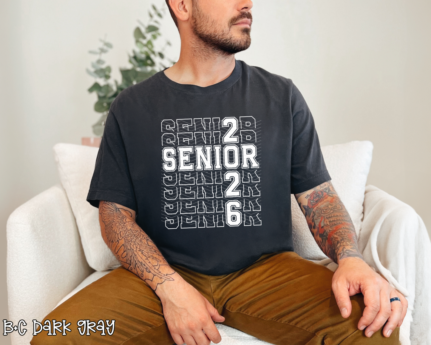 Senior 2026 Stacked White DTF TRANSFER