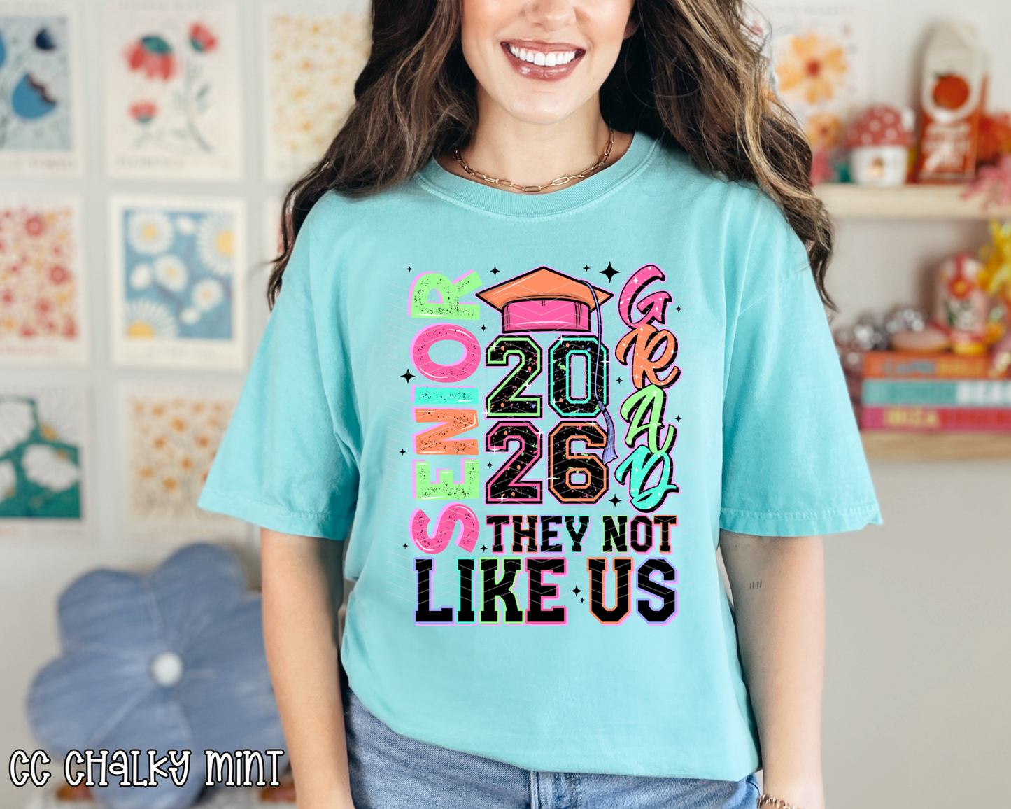 Senior 2026 They Not Like Us Black Stars DTF TRANSFER