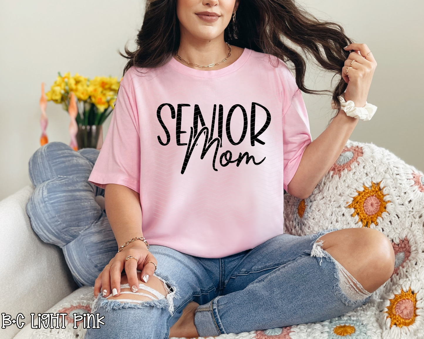 Senior Mom black DTF TRANSFER