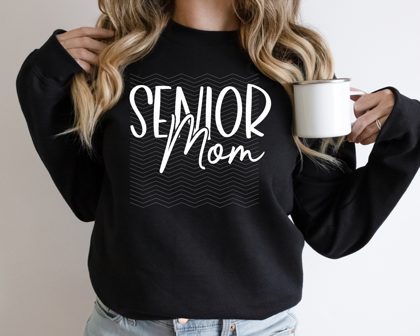 Senior Mom white DTF TRANSFER