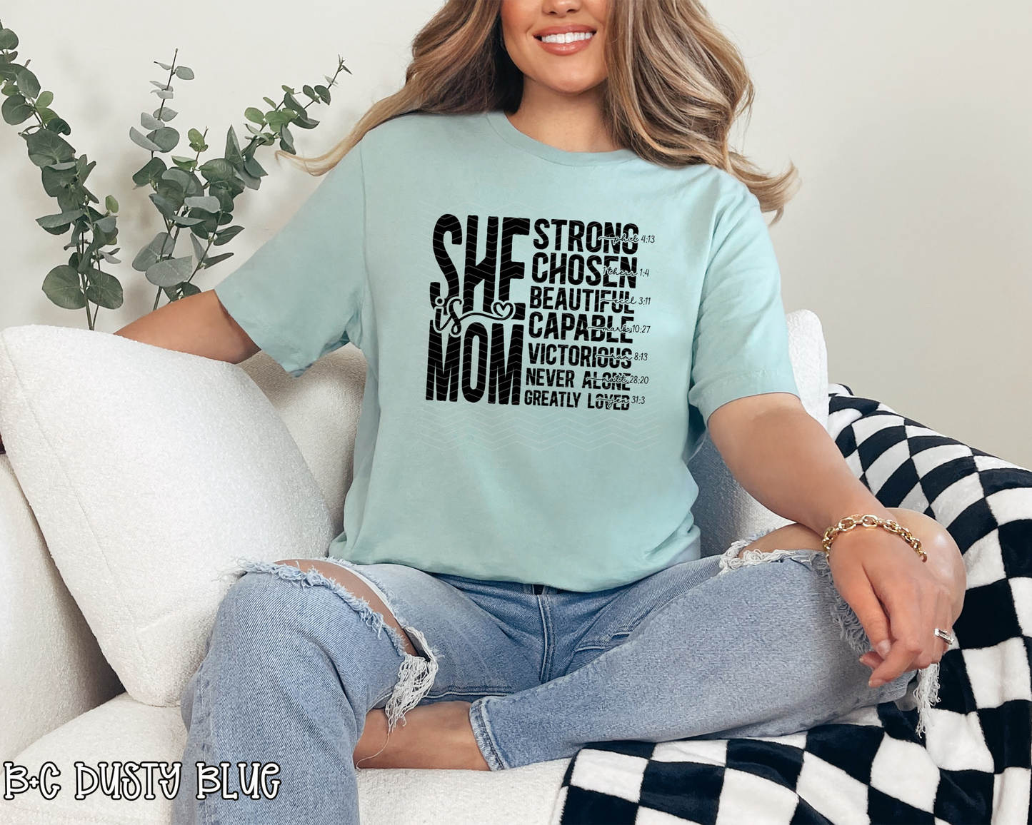 She Is Mom Black DTF TRANSFER