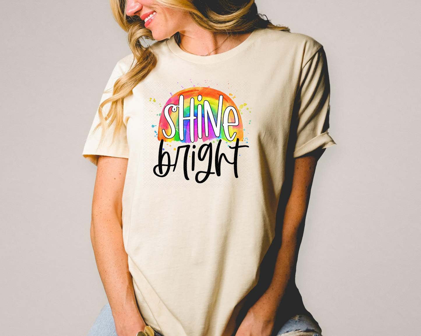Shine Bright Rainbow DTF TRANSFER