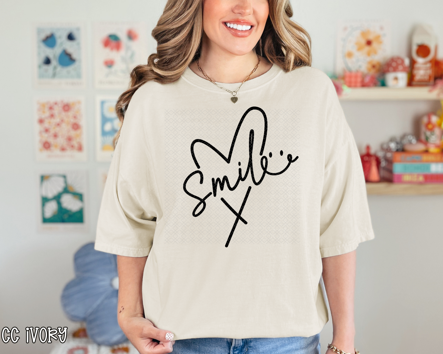 Smile Heart | 2 Colors | DTF TRANSFER