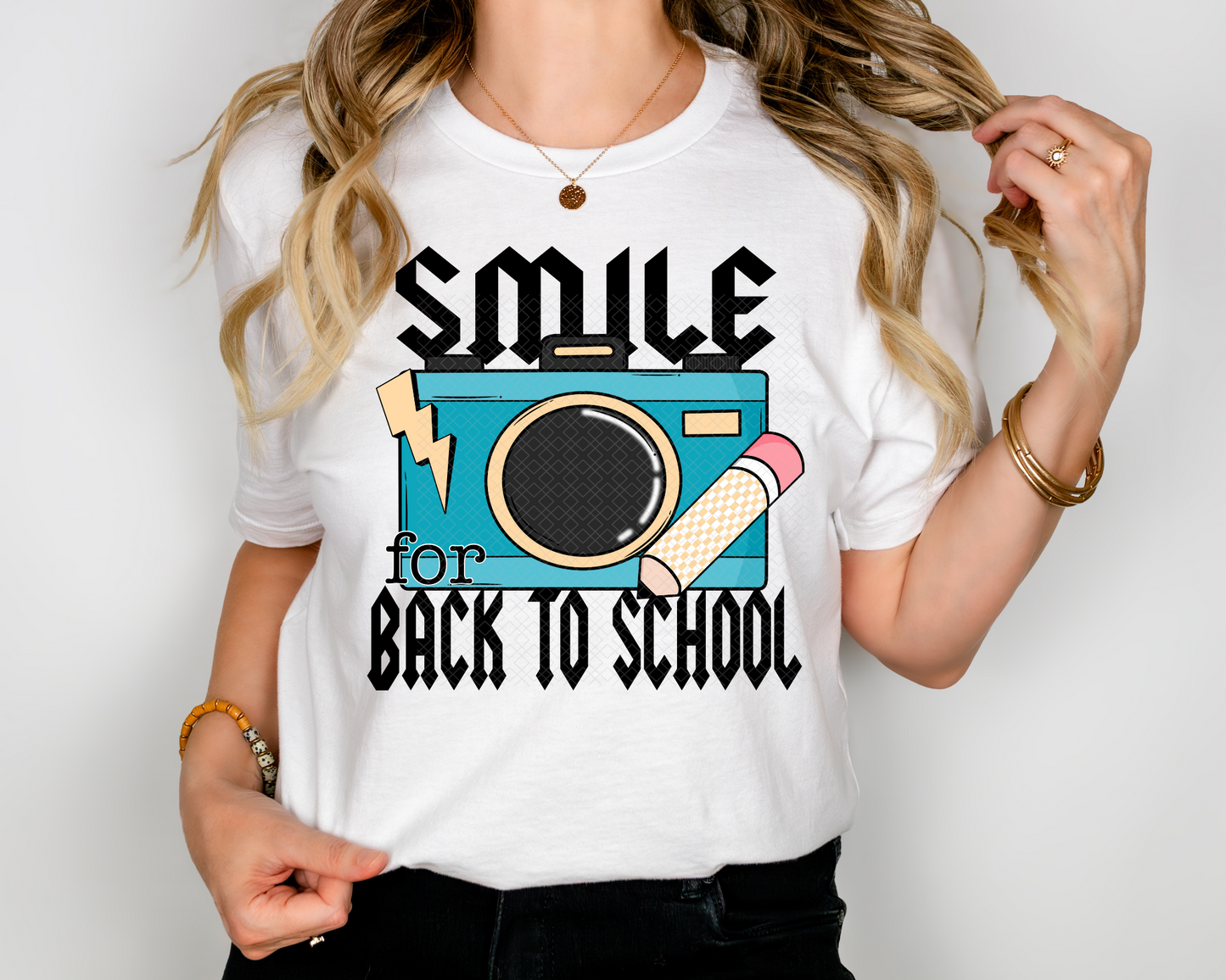 Smile for back to school blue