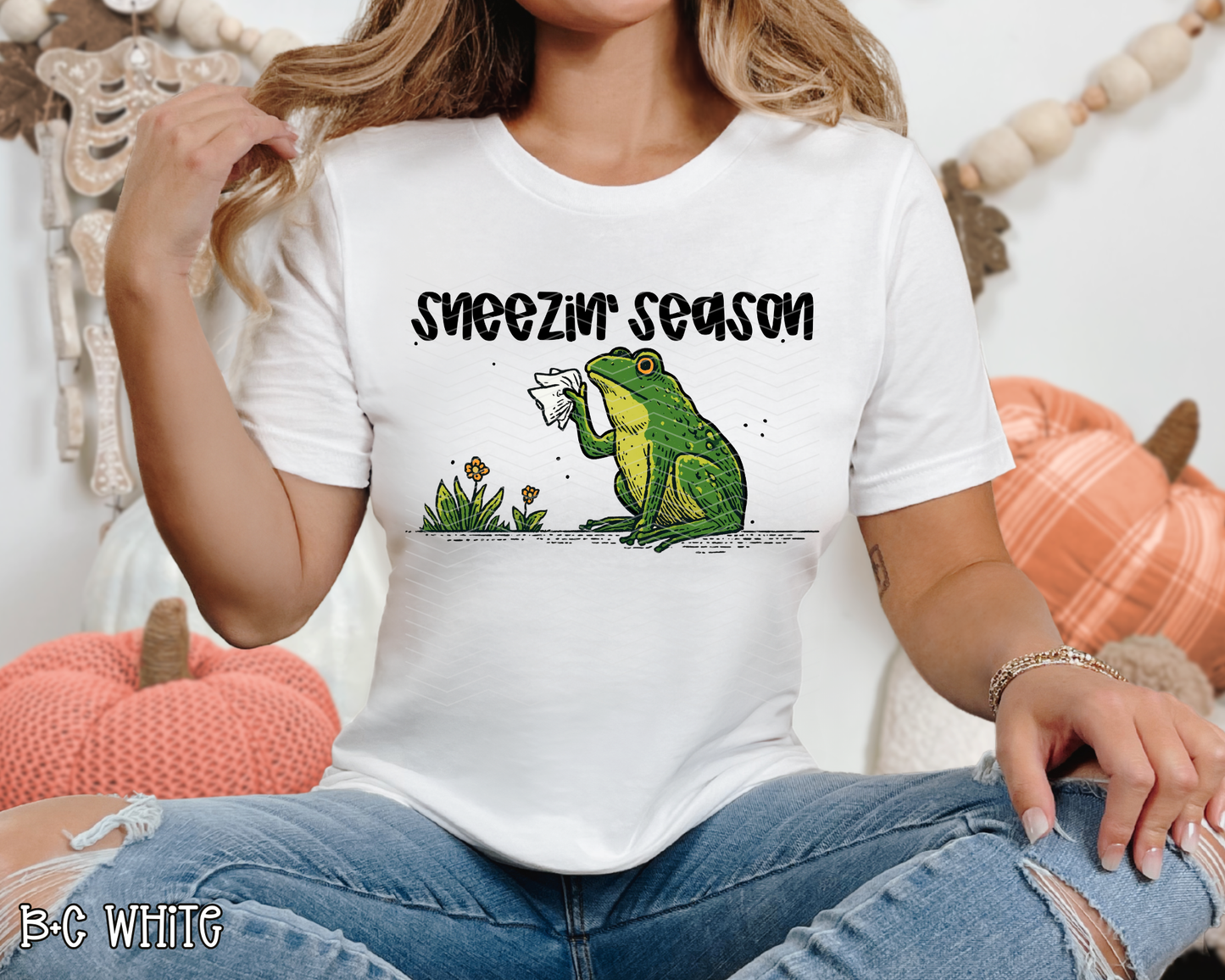 Sneezin Season Frog DTF TRANSFER