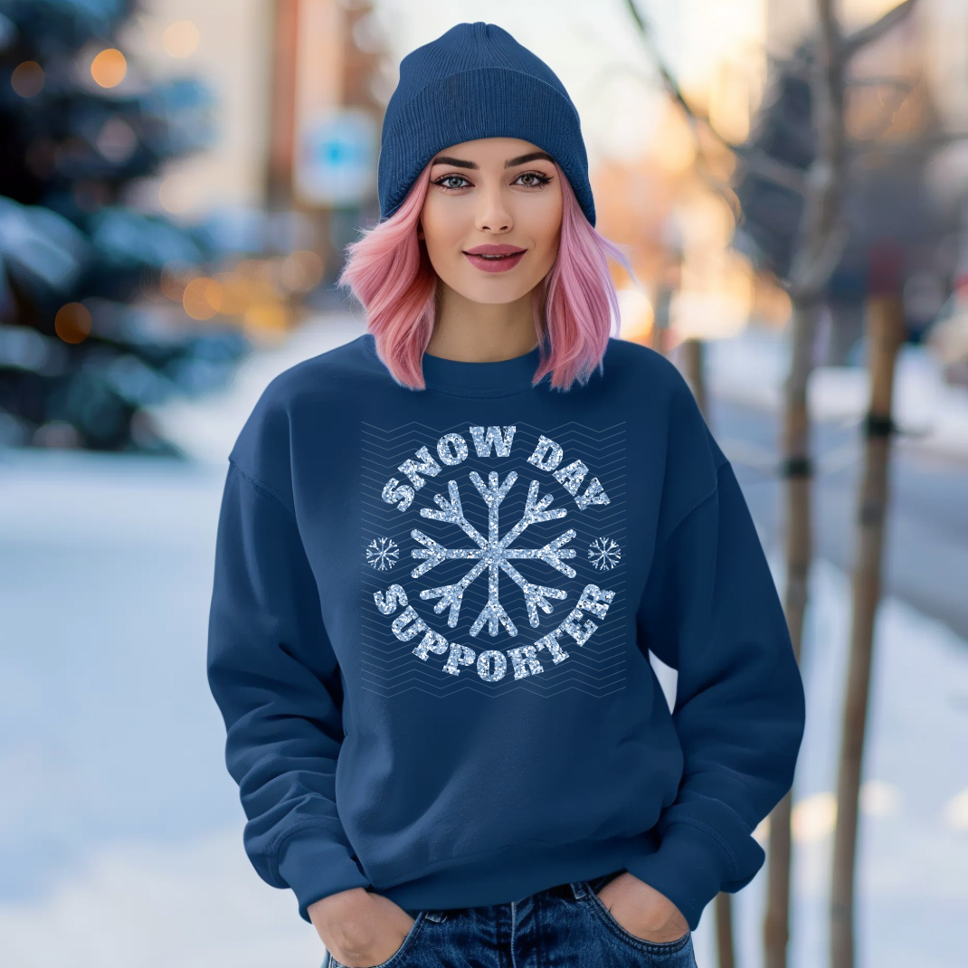 Snow Day Supporter Silver Glitter