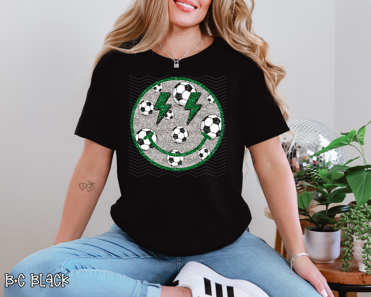 Soccer Smiley DTF TRANSFER