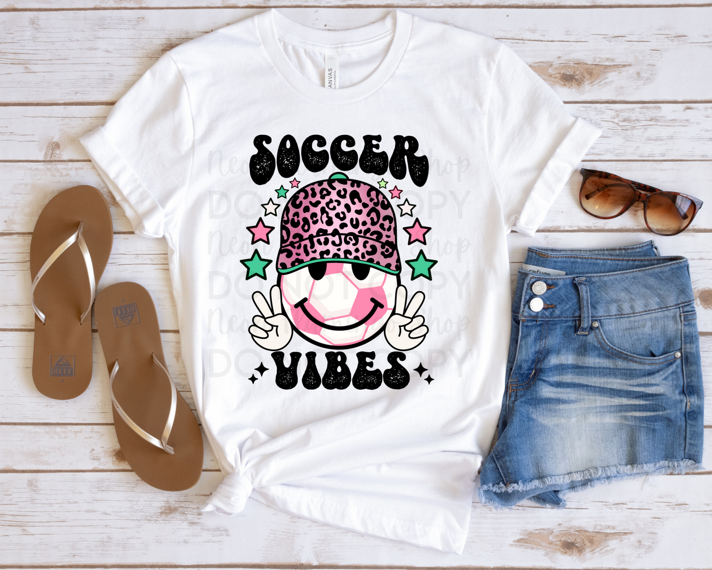 Soccer Vibes Smiley DTF TRANSFER