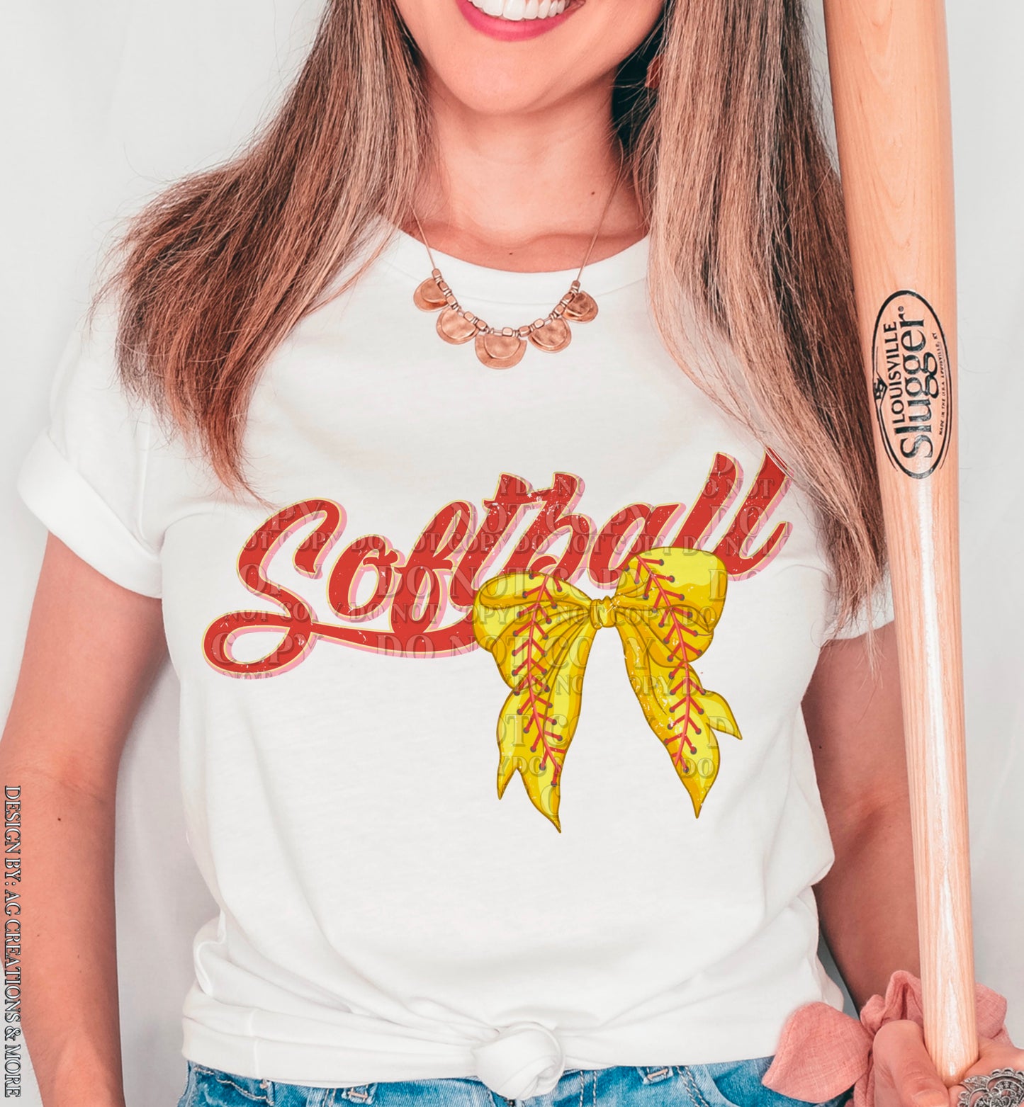 Softball Bow DTF TRANSFER